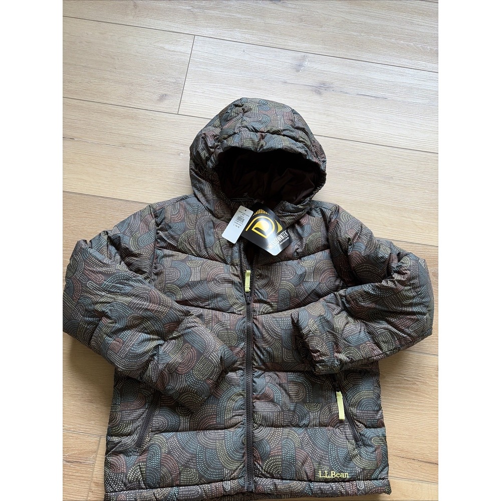 LL Bean Puffer Down Jacket Downtek Girls Size Large 14/16 Kids Winter Coat